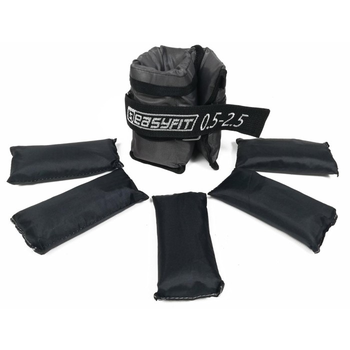 Утяжелители для ног и рук с металлом EasyFit Metal наборные со сменным весом 0,5-2,5 кг