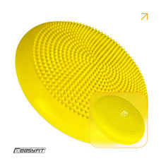 Балансировочная подушка массажная EasyFit желтая