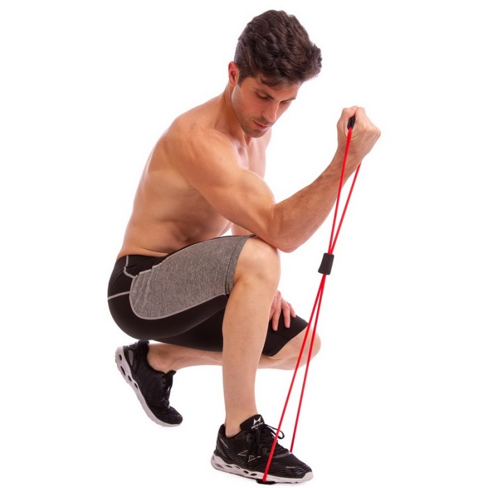 Эспандер EasyFit восьмерка трубчатый красный