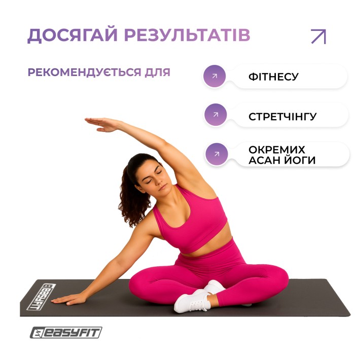 Коврик для фитнеса EasyFit EVA 3 мм (черный)