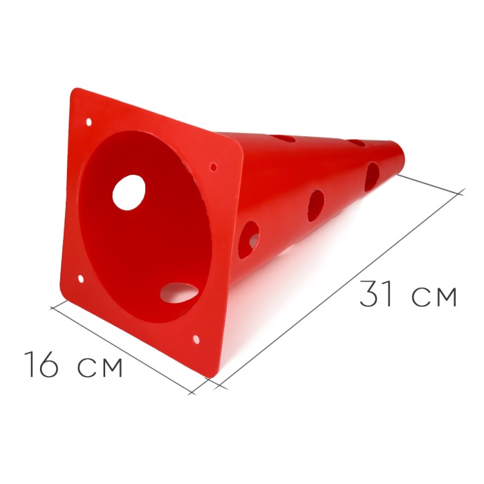 Конус-фишка спортивная EasyFit 31 см красная