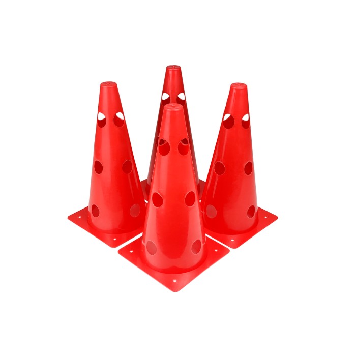 Конусы-фишки спортивные EasyFit 31 см (набор 4 штуки) красные