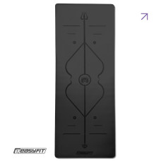 Килимок для йоги професійний EasyFit Pro каучук 5 мм Чорний