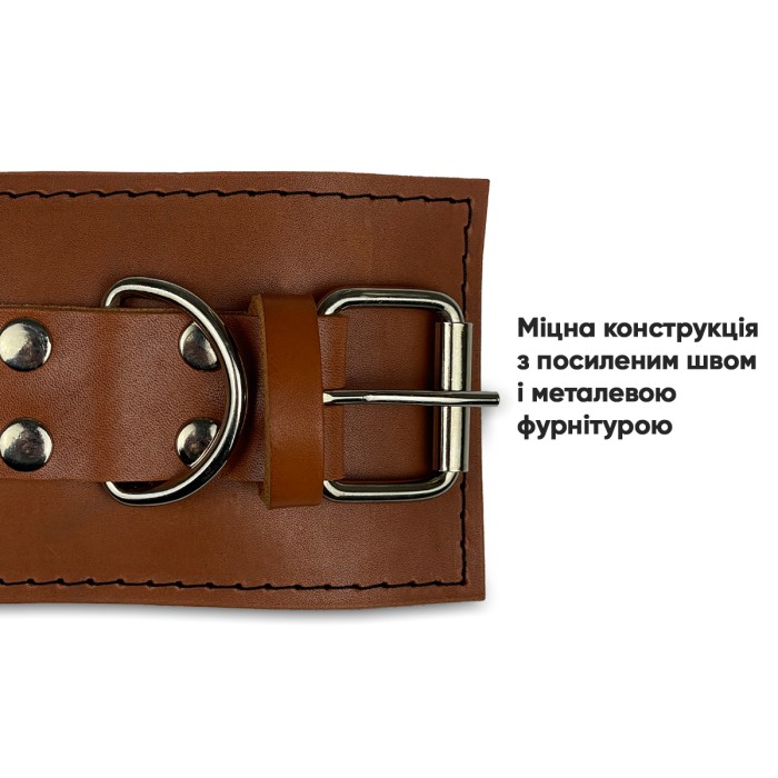 Манжета EasyFit F10 для тяги на тренажере (кожа) коричневая