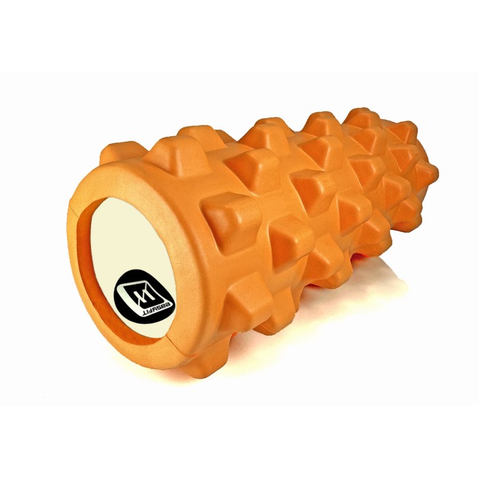 Массажный ролик EasyFit Grid Roller PRO 33 см Оранжевый