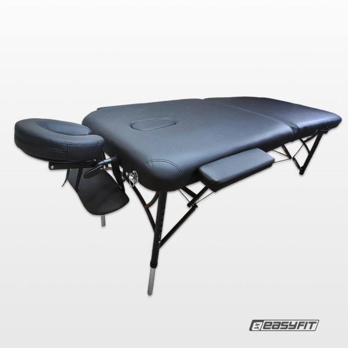 Масажний стіл EasyFit ZenRest-2 кушетка складна Чорна з чохлом