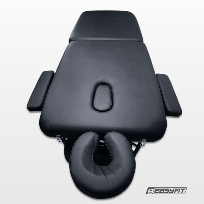 Масажний стіл EasyFit ZenRest-2 кушетка складна Чорна з чохлом