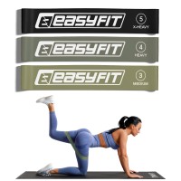 Резинки для фитнеса EasyFit MonoBand набор 3 шт