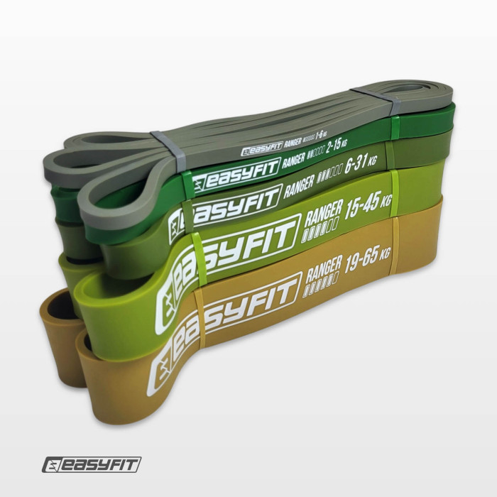 Резиновые петли EasyFit Ranger 1 - 65 кг (набор 5 шт)