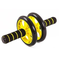 Ролик для пресса двойной EasyFit с ковриком Желтый