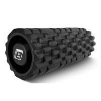 Массажный ролик EasyFit Grid Roller 33 см v.1.1 прочный массажер (черный)