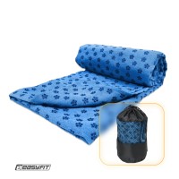 Полотенце для йоги EasyFit Yoga Mat Towel из микрофибры (Синее)