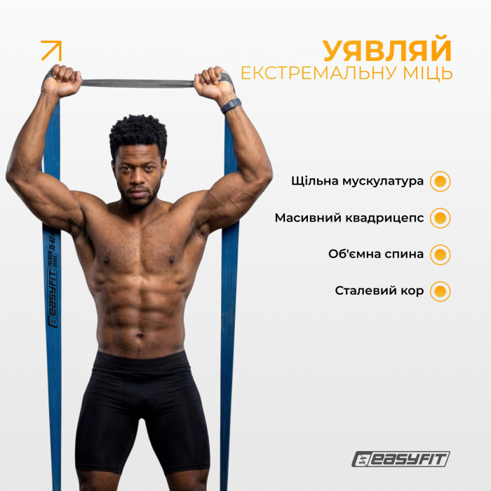 Двухслойная резинка для подтягиваний EasyFit Premium 35-63 кг