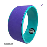 Колесо для йоги EasyFit TPE 33 см фиолетово-мятное