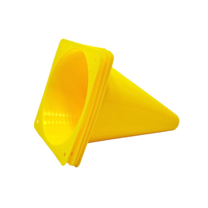 Конусы-фишки спортивные EasyFit 17 см (набор 4 штуки) желтые