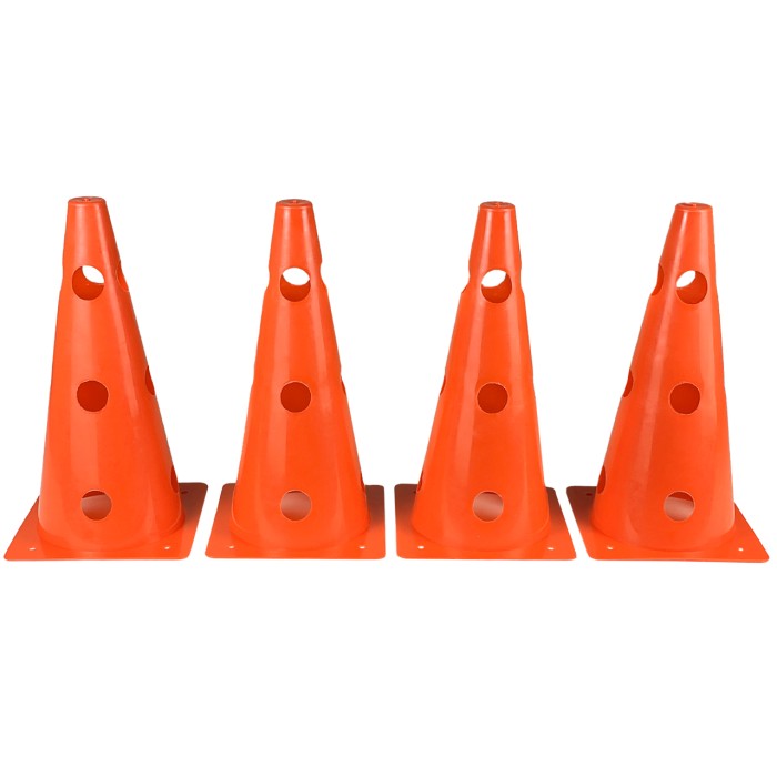 Конусы-фишки спортивные EasyFit 31 см (набор 4 штуки) оранжевые