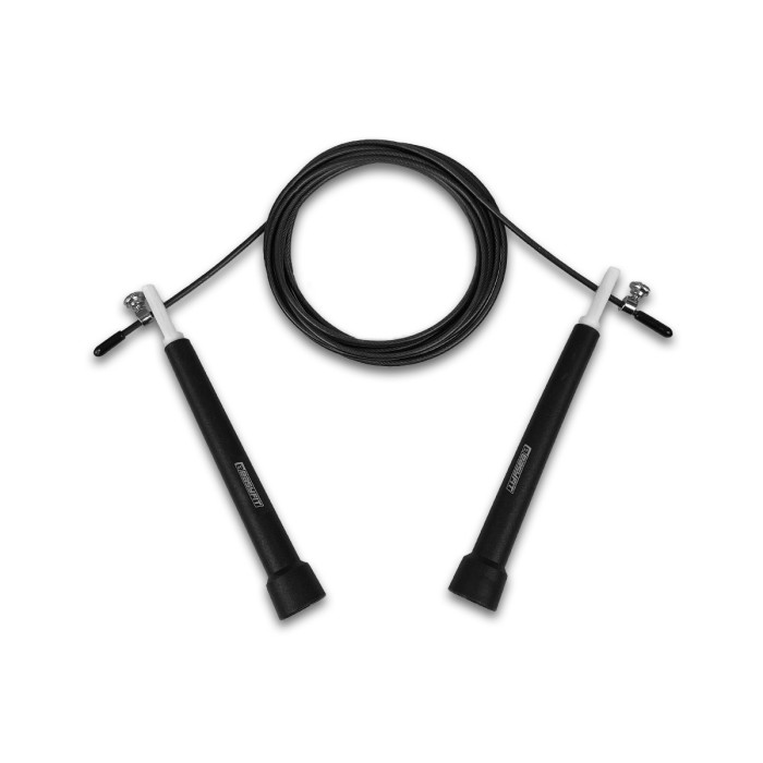Скоростная скакалка EasyFit Speed Cable Rope 3 м со стальным тросом черна