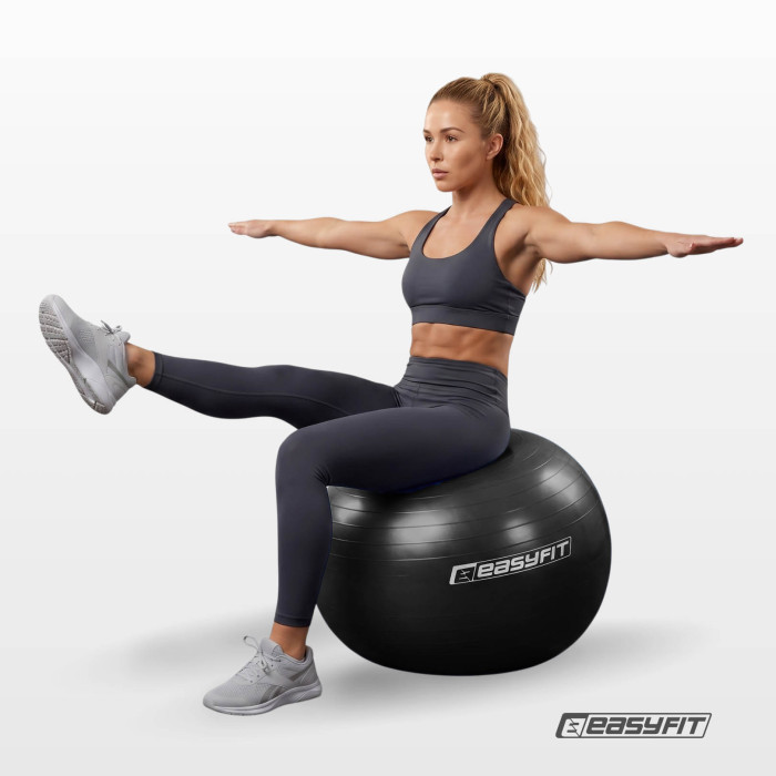 Мяч для фитнеса EasyFit BalanceBall 75 см черный