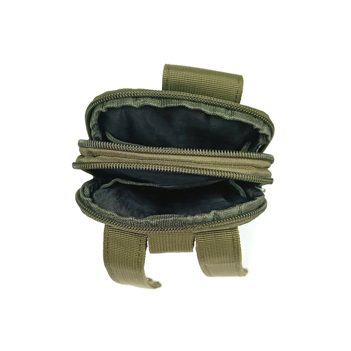 Подсумок-органайзер для телефона, документов и личных вещей олива (тактический утилитарный, на РПС, пояс, жилет, ремень, MOLLE)