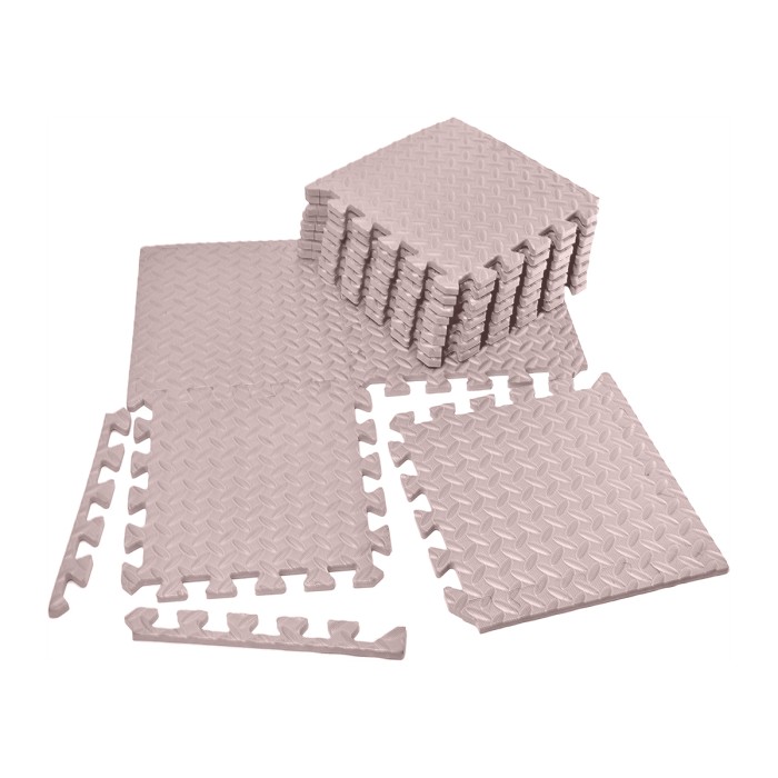 Татами мат EasyFit 8 шт (30х30х1 см) ласточкин хвост бежевый