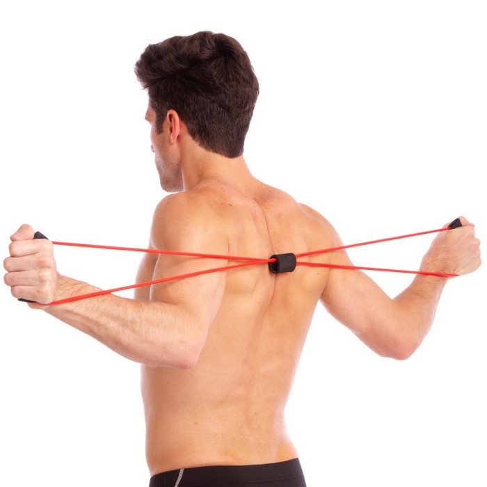 Эспандер EasyFit восьмерка трубчатый розовый