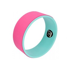 Колесо для йоги EasyFit TPE 33 см розово-мятное
