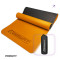Килимок для йоги та фітнесу EasyFit TPE+TC 6мм двошаровий помаранчевий-чорний