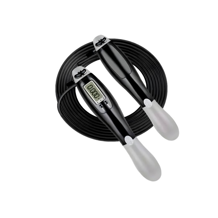 Скоростная скакалка со счетчиком EasyFit черный-серый