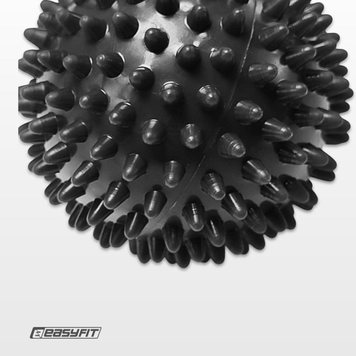 Массажный мячик EasyFit PVC 7.5 см жесткий черный