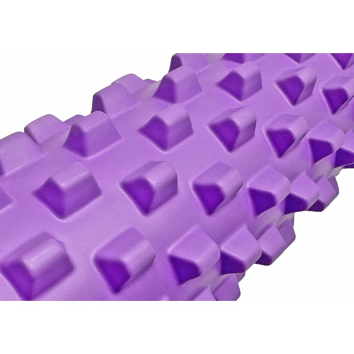 Массажный ролик EasyFit Grid Roller PRO 45 см Фиолетовый