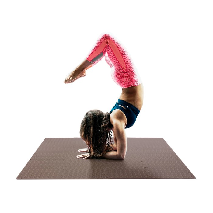 Татами мат EasyFit SwallowTail 4 шт (60х60х1 см) пазл ласточкин хвост коричневый