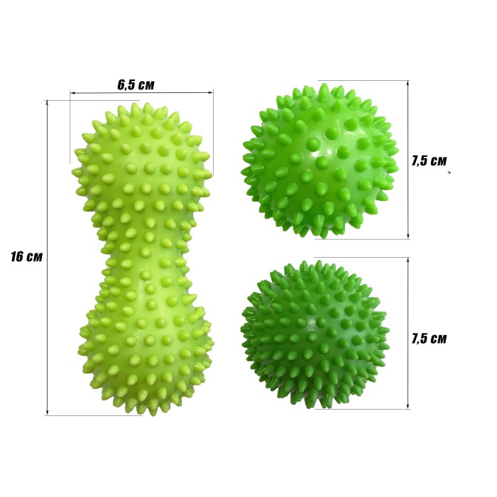 Набор для массажа и МФР EasyFit PVC Set-3 в сумочке