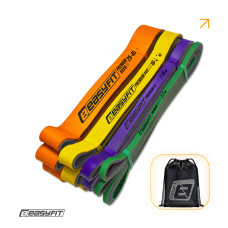 Набор двухслойных резинок для подтягиваний EasyFit Premium 2-45 кг (4 шт)