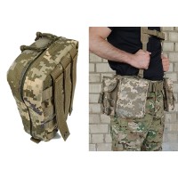 Подсумок аптечка тактическая MOLLE пиксель ВСУ MM-14 для РПС, разгрузки или жилета