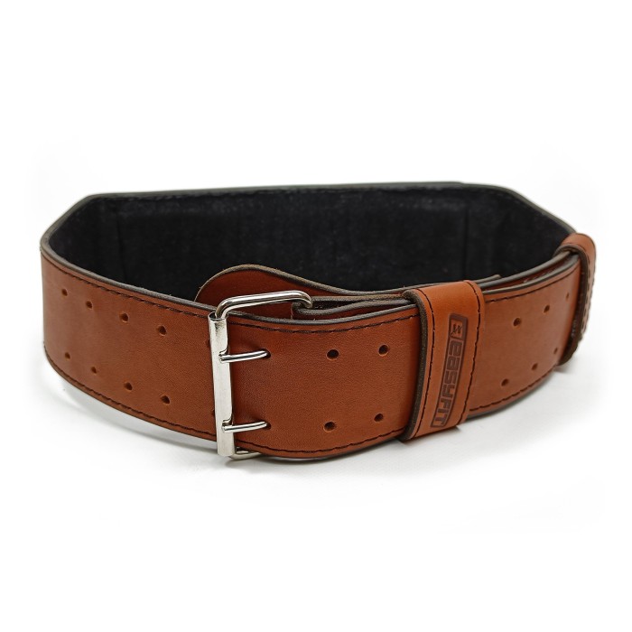 Пояс атлетический EasyFit DeciBelt (кожа) коричневый 3XL