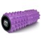 Массажный ролик EasyFit Grid Roller 33 см v.1.2 с заглушками с двух сторон (фиолетовый)