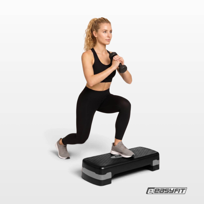 Степ-платформа EasyFit Step-B 2-ступінчаста сіра