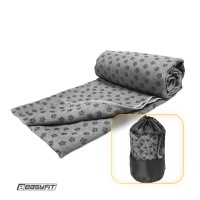 Полотенце для йоги EasyFit Yoga Mat Towel из микрофибры (Серое)