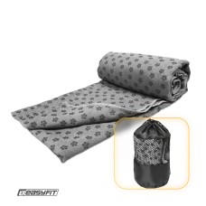 Полотенце для йоги EasyFit Yoga Mat Towel из микрофибры (Серое)