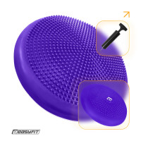 Балансировочная подушка массажная EasyFit Balance Cushion-A фиолетовая + насос