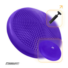 Балансировочная подушка массажная EasyFit Balance Cushion-A фиолетовая + насос