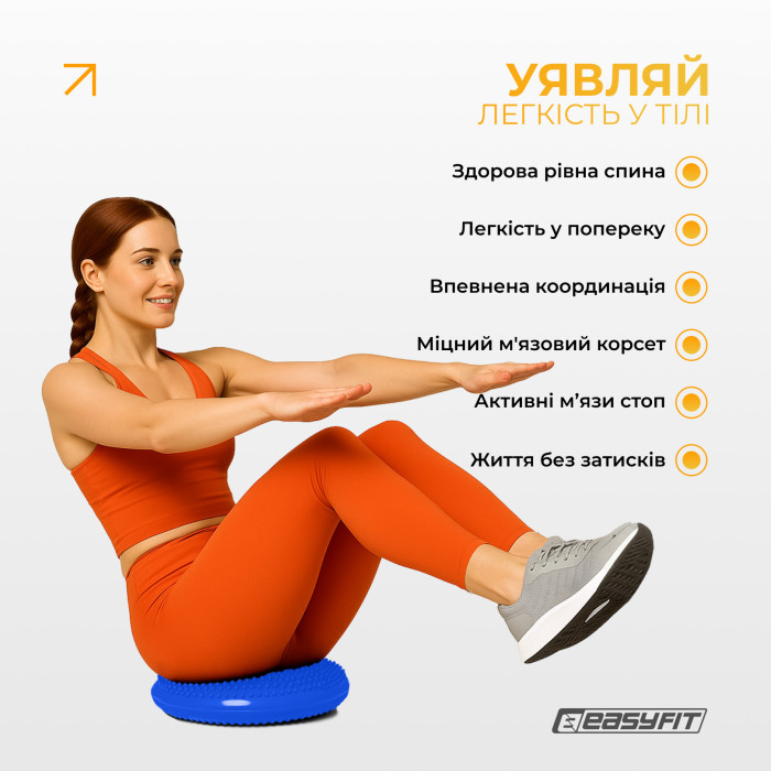 Балансувальна масажна подушка EasyFit Синій