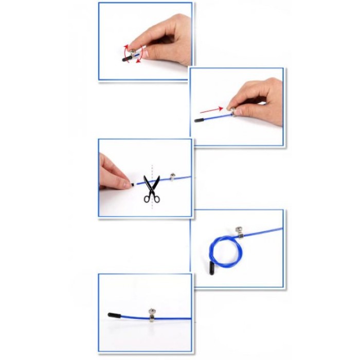 Скоростная скакалка EasyFit Speed Cable Rope 3 м со стальным тросом, зелёная