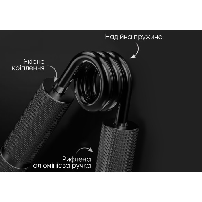 Кистевой эспандер EasyFit Hand Grip PRO 159 кг черный (350 lb)