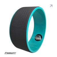 Колесо для йоги EasyFit TPE 33 см черно-мятное