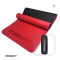 Килимок для йоги та фітнеса EasyFit TPE+TC 6мм двошаровий + Чохол червоний з чорним