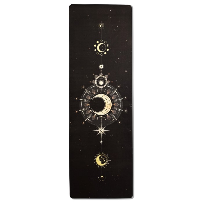 Коврик для йоги EasyFit BlackMoon (замша-каучук) черный