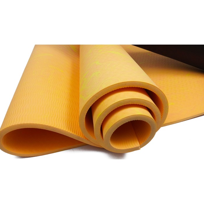 Коврик для йоги и фитнеса EasyFit PER Premium Mat 8 мм + Чехол оранжевый