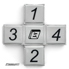 Крос-мат для прыжков EasyFit спортивный складной (серый)