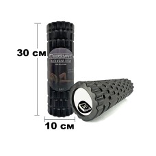 Массажный роллер EasyFit Grid Roller Mini 30 см черный